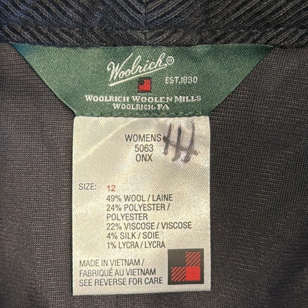 Woolrich charcoal wool blend skirt size 12 - Picture 10 of 10